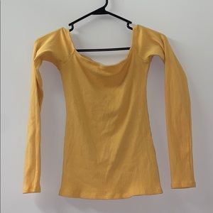 Right yellow off the shoulder top
